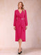 A-Line/Princess Long Sleeves Asymmetrical Mother of the Bride Dresses with Ruched & Rhinestone