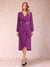 A-Line/Princess Long Sleeves Asymmetrical Mother of the Bride Dresses with Ruched & Rhinestone