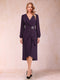 A-Line/Princess Long Sleeves Asymmetrical Mother of the Bride Dresses with Ruched & Rhinestone