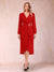 A-Line/Princess Long Sleeves Asymmetrical Mother of the Bride Dresses with Ruched & Rhinestone