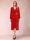 A-Line/Princess Long Sleeves Asymmetrical Mother of the Bride Dresses with Ruched & Rhinestone