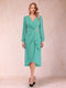 A-Line/Princess Long Sleeves Asymmetrical Mother of the Bride Dresses with Ruched & Rhinestone