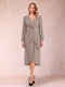 A-Line/Princess Long Sleeves Asymmetrical Mother of the Bride Dresses with Ruched & Rhinestone