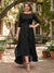 A-Line/Princess Half Sleeves Asymmetrical Plus Size Mother of the Bride Dresses with Ruffles & Embroidery