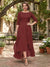 A-Line/Princess Half Sleeves Asymmetrical Plus Size Mother of the Bride Dresses with Ruffles & Embroidery