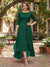 A-Line/Princess Half Sleeves Asymmetrical Plus Size Mother of the Bride Dresses with Ruffles & Embroidery