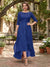 A-Line/Princess Half Sleeves Asymmetrical Plus Size Mother of the Bride Dresses with Ruffles & Embroidery