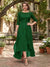 A-Line/Princess Half Sleeves Asymmetrical Plus Size Mother of the Bride Dresses with Ruffles & Embroidery