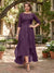 A-Line/Princess Half Sleeves Asymmetrical Plus Size Mother of the Bride Dresses with Ruffles & Embroidery