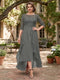 A-Line/Princess Half Sleeves Asymmetrical Plus Size Mother of the Bride Dresses with Ruffles & Embroidery