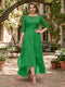 A-Line/Princess Half Sleeves Asymmetrical Plus Size Mother of the Bride Dresses with Ruffles & Embroidery