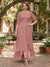 A-Line/Princess Half Sleeves Asymmetrical Plus Size Mother of the Bride Dresses with Ruffles & Embroidery