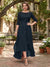 A-Line/Princess Half Sleeves Asymmetrical Plus Size Mother of the Bride Dresses with Ruffles & Embroidery