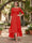 A-Line/Princess Half Sleeves Asymmetrical Plus Size Mother of the Bride Dresses with Ruffles & Embroidery