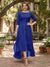 A-Line/Princess Half Sleeves Asymmetrical Plus Size Mother of the Bride Dresses with Ruffles & Embroidery