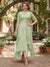 A-Line/Princess Half Sleeves Asymmetrical Plus Size Mother of the Bride Dresses with Ruffles & Embroidery