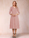 Sheath/Column 3/4 Sleeves Asymmetrical Mother of the Bride Dresses with Lace & Rhinestone