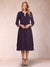 Sheath/Column 3/4 Sleeves Asymmetrical Mother of the Bride Dresses with Lace & Rhinestone
