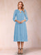 Sheath/Column 3/4 Sleeves Asymmetrical Mother of the Bride Dresses with Lace & Rhinestone