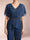 Chiffon V-Neck Short Sleeves 2 Pieces Pantsuits with Ruffles & Ruched