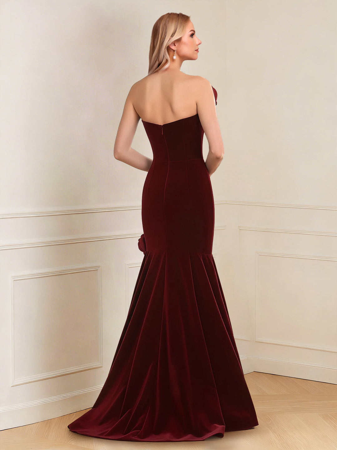 Trumpet/Mermaid Sweetheart Floor-Length Mother of the Bride Dresses with 3D-Flower