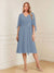 A-Line/Princess V-Neck Half Sleeves Knee-Length Mother of the Bride Dresses with Ruffles & Ruched