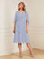 A-Line/Princess V-Neck Half Sleeves Knee-Length Mother of the Bride Dresses with Ruffles & Ruched