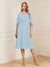 A-Line/Princess V-Neck Half Sleeves Knee-Length Mother of the Bride Dresses with Ruffles & Ruched