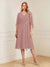 A-Line/Princess V-Neck Half Sleeves Knee-Length Mother of the Bride Dresses with Ruffles & Ruched