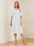 A-Line/Princess V-Neck Half Sleeves Knee-Length Mother of the Bride Dresses with Ruffles & Ruched