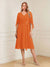 A-Line/Princess V-Neck Half Sleeves Knee-Length Mother of the Bride Dresses with Ruffles & Ruched