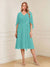 A-Line/Princess V-Neck Half Sleeves Knee-Length Mother of the Bride Dresses with Ruffles & Ruched