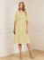 A-Line/Princess V-Neck Half Sleeves Knee-Length Mother of the Bride Dresses with Ruffles & Ruched