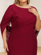 A-Line/Princess Scoop Short Sleeves Floor-Length Plus Size Mother of the Bride Dresses with Ruched