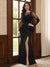 Sheath/Column Scoop Long Sleeves Floor-Length Mother of the Bride Dresses with Applique