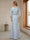 Sheath/Column Crew Neck 3/4 Sleeves Mother of the Bride Dresses with Beading & Sash