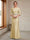 Sheath/Column Crew Neck 3/4 Sleeves Mother of the Bride Dresses with Beading & Sash