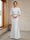 Sheath/Column Crew Neck 3/4 Sleeves Mother of the Bride Dresses with Beading & Sash