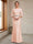 Sheath/Column Crew Neck 3/4 Sleeves Mother of the Bride Dresses with Beading & Sash