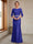Sheath/Column Crew Neck 3/4 Sleeves Mother of the Bride Dresses with Beading & Sash