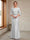 Sheath/Column Crew Neck 3/4 Sleeves Mother of the Bride Dresses with Beading & Sash