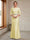 Sheath/Column Crew Neck 3/4 Sleeves Mother of the Bride Dresses with Beading & Sash