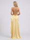 Sheath/Column Spaghetti Straps Asymmetrical Bridesmaid Dresses with Split Side & Ruffles