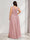 A-Line/Princess Scoop Sleeveless Floor-Length Plus Size Bridesmaid Dresses with Ruched
