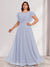 A-Line/Princess Scoop Short Sleeves Floor-Length Plus Size Bridesmaid Dresses with Ruffles & Ruched