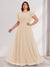 A-Line/Princess Scoop Short Sleeves Floor-Length Plus Size Bridesmaid Dresses with Ruffles & Ruched