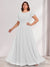 A-Line/Princess Scoop Short Sleeves Floor-Length Plus Size Bridesmaid Dresses with Ruffles & Ruched