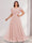 A-Line/Princess Scoop Short Sleeves Floor-Length Plus Size Bridesmaid Dresses with Ruffles & Ruched