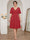 A-Line/Princess V-Neck Short Sleeves Knee-Length Plus Size Bridesmaid Dresses with Ruffles