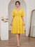 A-Line/Princess V-Neck Short Sleeves Knee-Length Plus Size Bridesmaid Dresses with Ruffles
